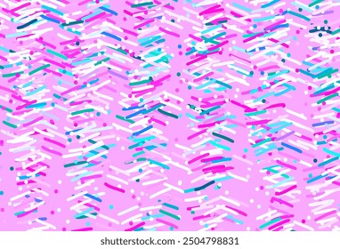 Light Purple, Pink vector background with stright stripes. Glitter abstract illustration with colorful sticks. Smart design for your business advert.