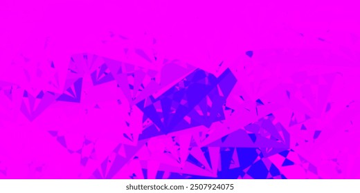 Púrpura claro, fondo de Vector rosa con triángulos. Magnífica ilustración abstracta con Formas triangulares, formas. Una adición fácil a sus comerciales.