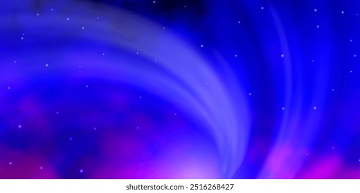 Fondo de Vector púrpura claro, rosa con estrellas Pequeñas y grandes. Ilustración abstracta geométrica moderna con estrellas. Diseño para la promoción de su negocio.