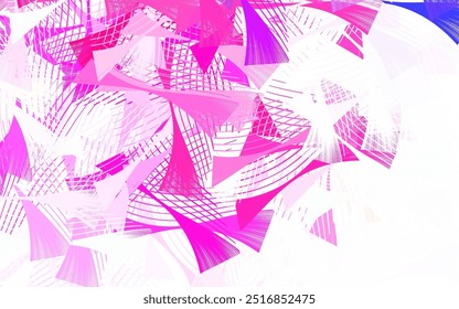 Fondo de Vector púrpura claro, rosa con estilo poligonal. Glitter ilustración abstracta con Formas triangulares. Diseño elegante para Fondos de pantalla.
