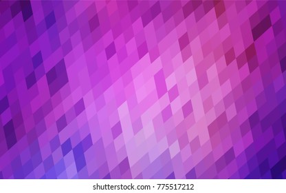 Light Purple, Pink vector background of rectangles and squares. Style quilt and blanket. Geometrical rectangular pattern. Repeating pattern with rectangle shapes.