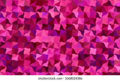 Light Purple, Pink vector bandy background. Glitter abstract illustration with wry lines. The pattern of blurred lines for your business design.