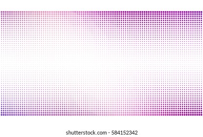 Light Purple, Pink vector banner set of circles, spheres. Donuts Background. Creative Design Templates. Technology halftone illustration.