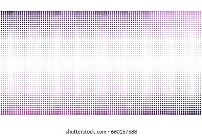 Light Purple, Pink vector banner set of circles, spheres. Donuts Background. Creative Design Templates. Technology halftone illustration.