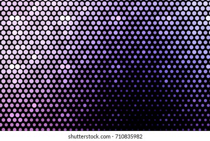 Light Purple, Pink vector banner with circles, spheres. Abstract spots. Background of Art bubbles in halftone style with colored gradient.