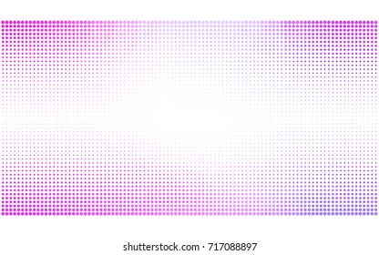 Light Purple, Pink vector banner set of circles, spheres. Donuts Background. Creative Design Templates. Technology halftone illustration.