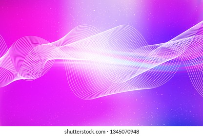 Light Purple, Pink vector blurred template. Glitter abstract illustration with gradient design. Background for designs.