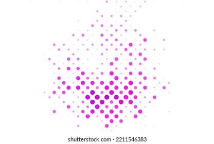 Hellviolett, rosafarbene Vektorgrafik Unscharfe Blasen auf abstraktem Hintergrund mit buntem Farbverlauf. Schöne farbige Illustration mit unscharfen Kreisen im Naturstil. Intelligentes Design für Unternehmenswerbung.