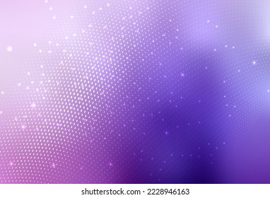 Light Purple, Pink vector Blurred bubbles on abstract background with colorful gradient. Abstract illustration with colored bubbles in nature style. Elegant design for wallpapers.