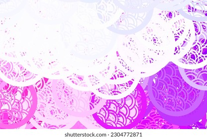 Púrpura claro, vector rosa Burbujas borrosas sobre fondo abstracto con gradiente colorido. Diseño decorativo borroso en estilo abstracto con burbujas. Base de los folletos