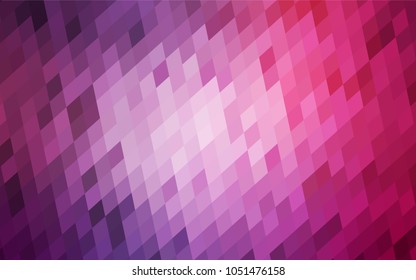 Light Purple, Pink vector blurry rectangular background. Geometric background in square style with gradient. The pattern can be used for brand-new background.