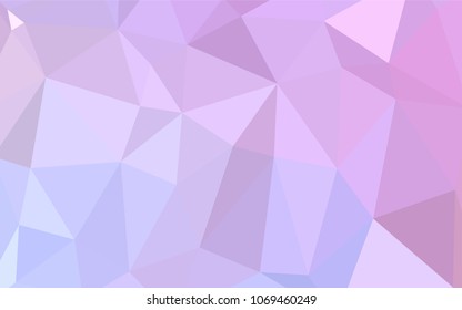 Light Purple, Pink vector blurry triangle texture. Triangular geometric sample with gradient.  A new texture for your design.