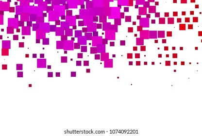 Light Purple, Pink vector blurry rectangular background. Geometric background in square style with gradient. The pattern can be used for brand-new background.