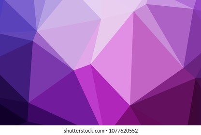 Light Purple, Pink vector blurry triangle pattern. Creative geometric illustration in Origami style with gradient. That new template can be used for your brand book.