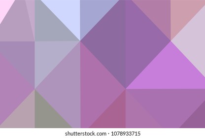 Light Purple, Pink vector blurry triangle template. Geometric illustration in Origami style with gradient.  A completely new design for your business.