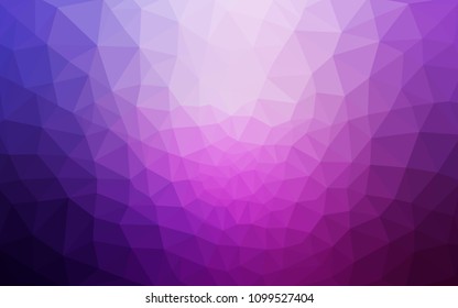 Light Purple, Pink vector blurry triangle background design. Geometric background in Origami style with gradient. 