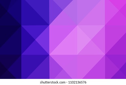 Light Purple, Pink vector blurry triangle pattern. Shining polygonal illustration, which consist of triangles. A completely new design for your business.