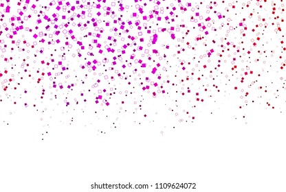 Light Purple, Pink vector blurry rectangular background. Geometric background in square style with gradient. The pattern can be used for brand-new background.