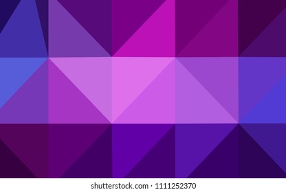 Light Purple, Pink vector blurry triangle template. Geometric illustration in Origami style with gradient.  Textured pattern can be used for background.