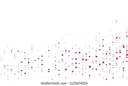 Light Purple, Pink vector blurry rectangular background. Geometric background in square style with gradient. The pattern can be used for brand-new background.