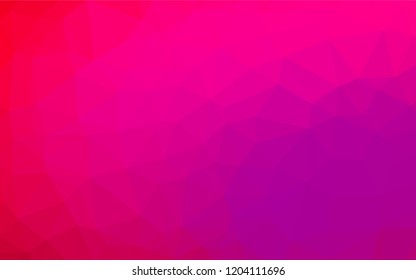 Light Purple, Pink vector blurry hexagon pattern. Brand new colored illustration in blurry style with gradient. The best triangular design for your business.