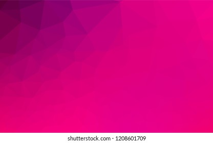 Light Purple, Pink vector blurry hexagon pattern. Creative geometric illustration in Origami style with gradient. Triangular pattern for your business design.