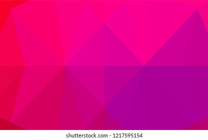 Light Purple, Pink vector blurry hexagon pattern. A sample with polygonal shapes. A new texture for your design.