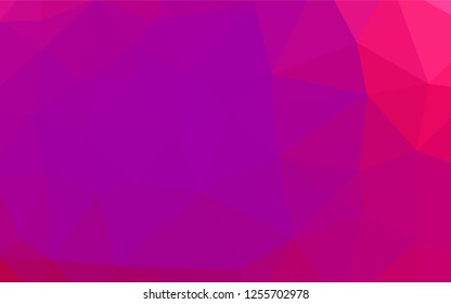 Light Purple, Pink vector blurry hexagon pattern. Creative geometric illustration in Origami style with gradient. The textured pattern can be used for background.