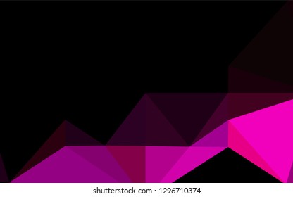 Light Purple, Pink vector blurry hexagon texture. Triangular geometric sample with gradient.  Triangular pattern for your business design.
