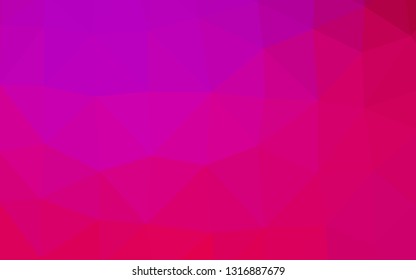 Light Purple, Pink vector blurry triangle pattern. Colorful illustration in abstract style with gradient. Brand new design for your business.