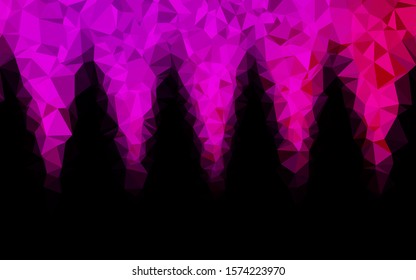 Light Purple, Pink vector blurry triangle pattern. A sample with polygonal shapes. Completely new template for your business design.