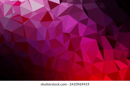 Light Purple, Pink vector blurry triangle texture. Shining illustration, which consist of triangles. Completely new template for your business design.