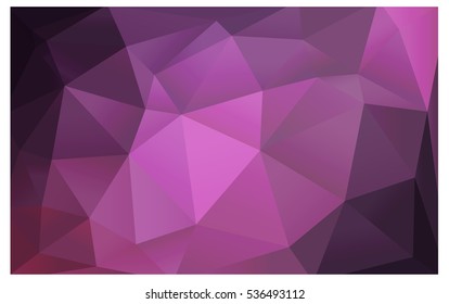 Light Purple Pink vector blurry triangle background design. Geometric background in Origami style with gradient. 