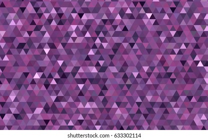 Light Purple, Pink vector blurry triangle template. Triangular geometric sample with gradient.  A completely new template for your business design.