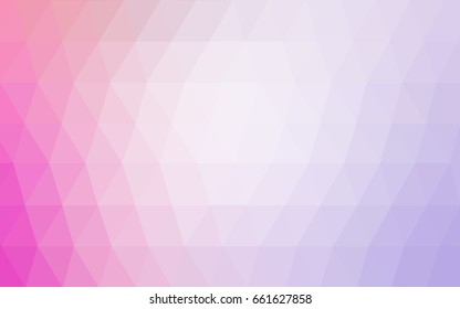 Light Purple, Pink vector blurry triangle background design. Geometric background in Origami style with gradient. 
