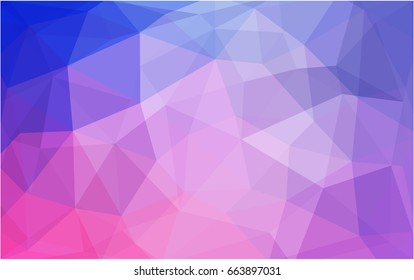 Light Purple, Pink vector blurry triangle background design. Geometric background in Origami style with gradient. 