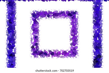 Light Purple, Pink vector blurry rectangular background. Geometric background in square style with gradient. The pattern can be used for brand-new background.