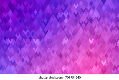 Light Purple, Pink vector blurry rectangular background. Geometric background in square style with gradient. The pattern can be used for brand-new background.