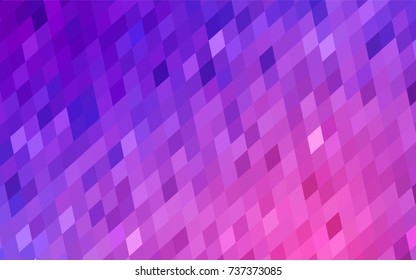 Light Purple, Pink vector blurry rectangular background. Geometric background in square style with gradient. The pattern can be used for brand-new background.