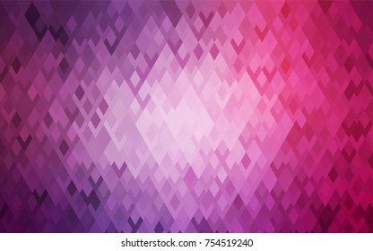 Light Purple, Pink vector blurry rectangular background. Geometric background in square style with gradient. The pattern can be used for brand-new background.