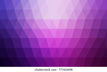 Light Purple, Pink vector blurry triangle background design. Geometric background in Origami style with gradient. 