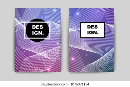 Light Purple, Pink vector brochure for ui, ux design. Booklet with textbox on colorful abstract background. The pattern can be used for any ad, booklets.