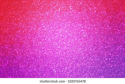 Light Purple, Pink vector christmas polygon background. Low poly Illustration consisting of triangles with snowflakes. Texture background of New Year celebration.