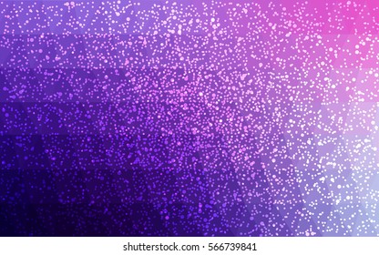 Light Purple Pink vector christmas polygon background. Low poly Illustration consisting of triangles with snowflakes. Texture, seamless background of New Year celebration.