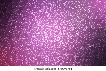 Light Purple Pink vector christmas polygon background. Low poly Illustration consisting of triangles with snowflakes. Texture, seamless background of New Year celebration.