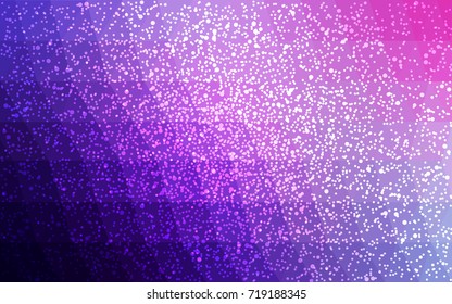 Light Purple, Pink vector christmas postcard low polygon background. Illustration consisting of triangles. Abstract triangular polygonal origami or crystal design of New Year celebration.