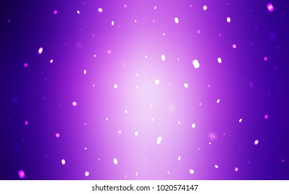 Light Purple, Pink vector cover with beautiful snowflakes. Modern geometrical abstract illustration with crystals of ice. The template can be used as a new year background.