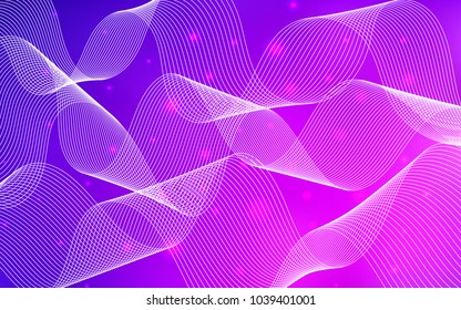 Light Purple, Pink vector cover with happy holiday ribbons. Glitter abstract illustration with colorful confetti, ribbons. The pattern can be used for new year ad, booklets.