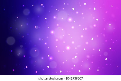 Light Purple, Pink vector cover with beautiful snowflakes. Modern geometrical abstract illustration with crystals of ice. New year design for your ad, poster, banner.