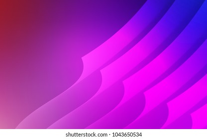 Light Purple, Pink vector cover with stright stripes. Decorative shining illustration with lines on abstract template. Pattern for ads, posters, banners.